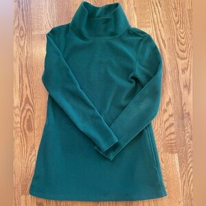 Dudley Stephens Cobble Hill turtleneck, Emerald Green, XS, made in the USA